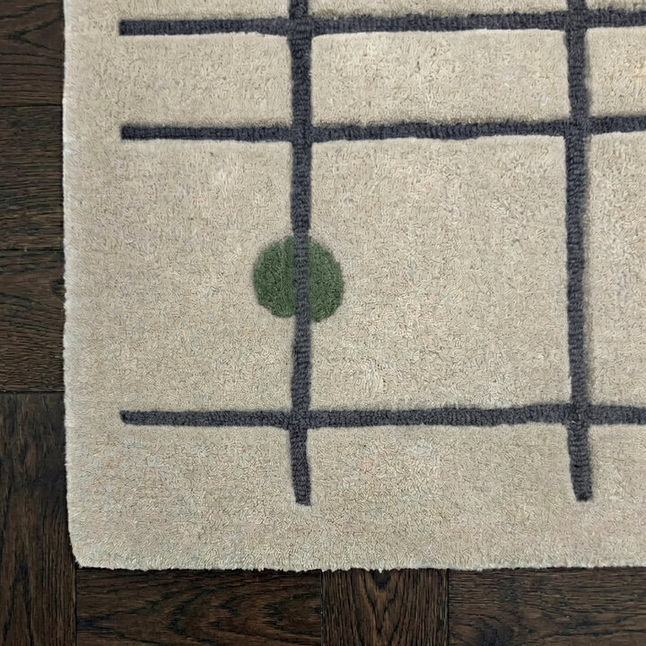 Geometrisch vloerkleed  - Brunello Dots Groen