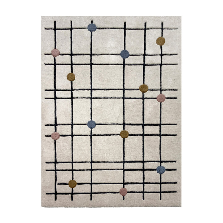 Geometrisch vloerkleed  - Brunello Dots Multicolor