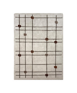 Geometrisch vloerkleed  - Brunello Dots Terracotta