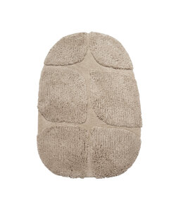 Organisch vloerkleed - Odette Grid Taupe