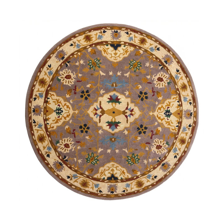 Vintage rond vloerkleed - Valentina Roze