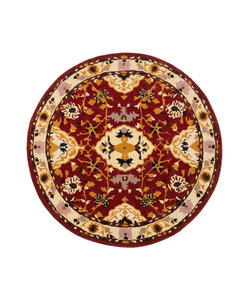 Vintage rond vloerkleed - Valentina Rood