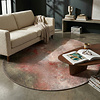 Rond design vloerkleed - Lunara Rood - thumbnail