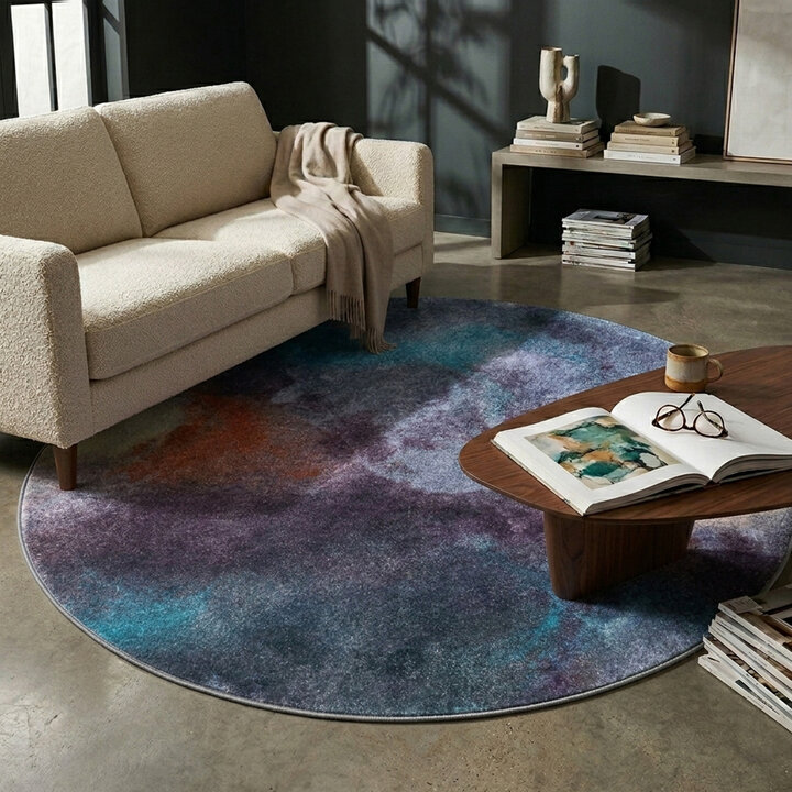 Rond design vloerkleed - Lunara Multicolor