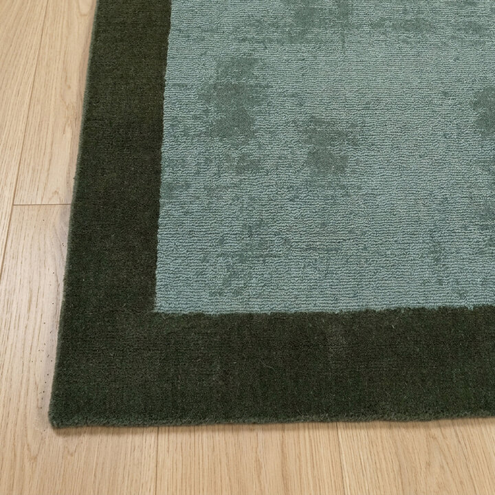 Laagpolig vloerkleed - Lucien Border Groen