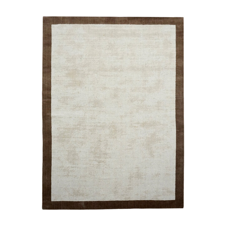 Laagpolig vloerkleed - Lucien Border Creme