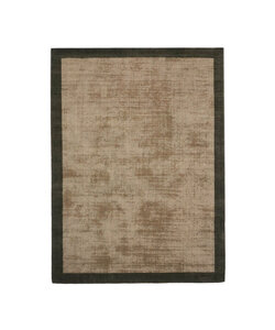 Laagpolig vloerkleed - Lucien Border Bruin