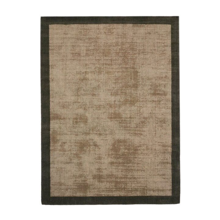 Laagpolig vloerkleed - Lucien Border Bruin