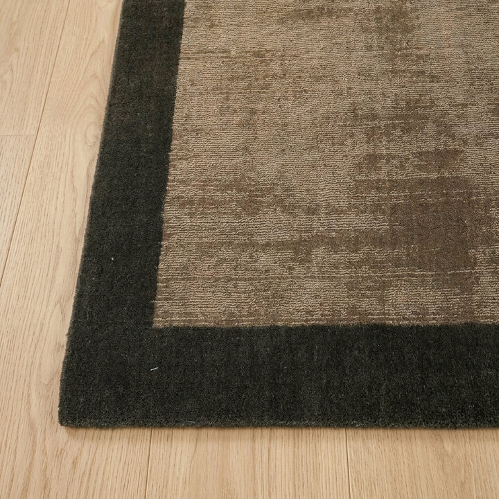 Laagpolig vloerkleed - Lucien Border Bruin