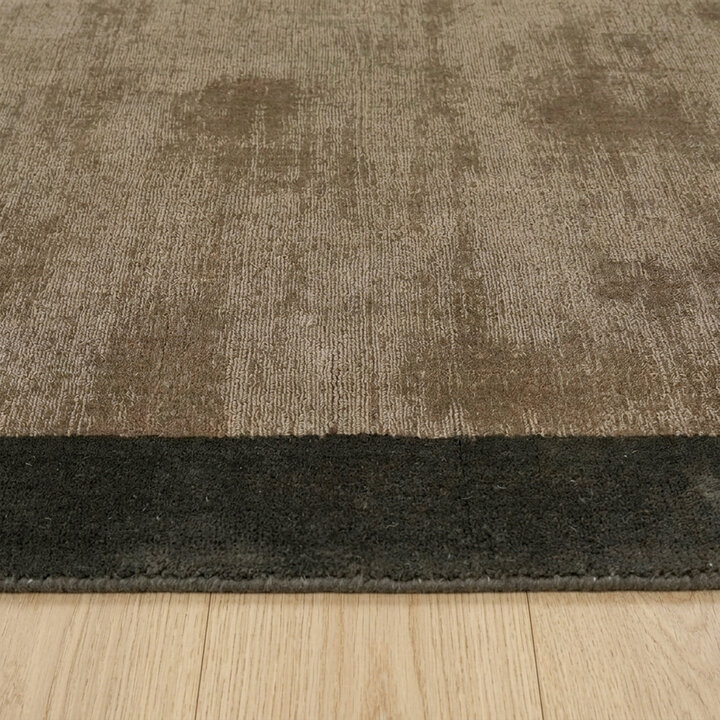 Laagpolig vloerkleed - Lucien Border Bruin