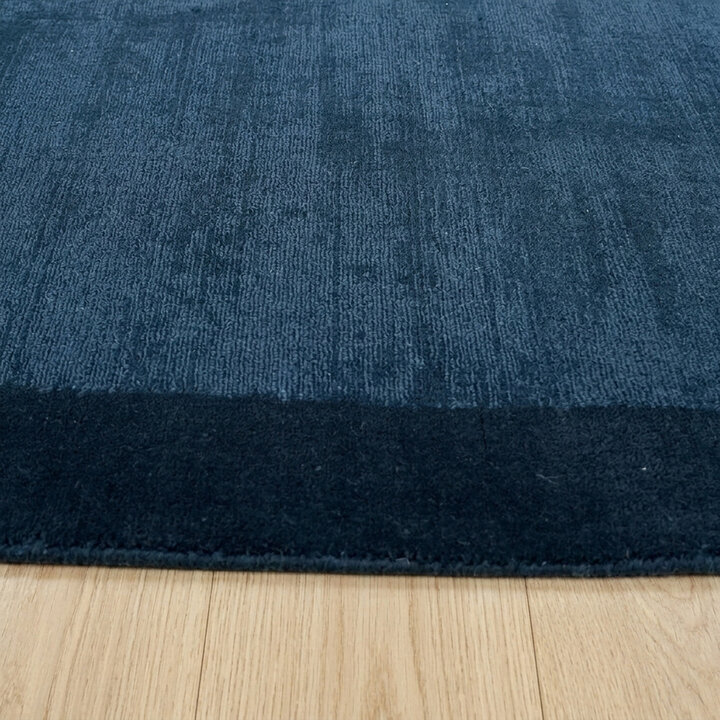 Laagpolig vloerkleed - Lucien Border Blauw