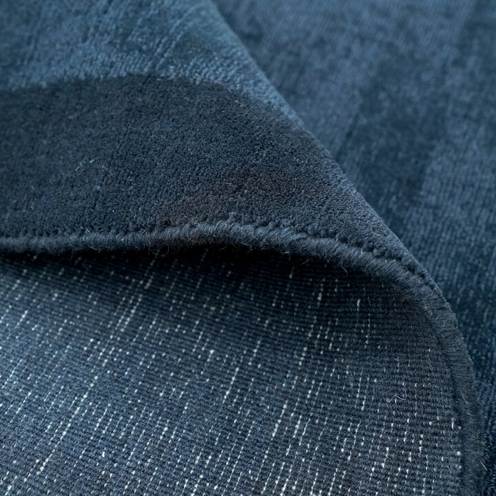 Laagpolig vloerkleed - Lucien Border Blauw