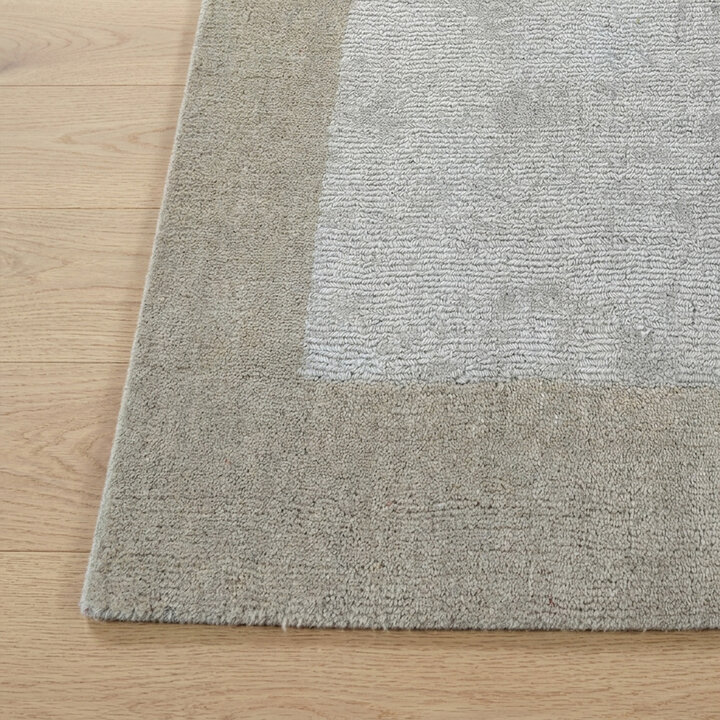 Laagpolig vloerkleed - Lucien Border Beige