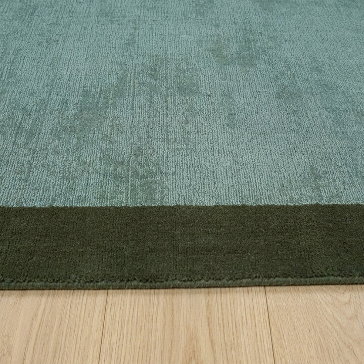Laagpolig vloerkleed - Lucien Border Groen