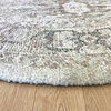 Rond vintage vloerkleed - Kyra Medaillon Taupe - thumbnail 4
