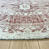 Rond vintage vloerkleed - Kyra Medaillon Roze - thumbnail 4
