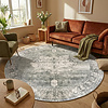 Rond vintage vloerkleed - Kyra Medaillon Groen - thumbnail