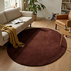 Rond vloerkleed - Isara Border Donkerbruin - thumbnail