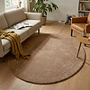 Rond vloerkleed - Isara Border Bruin - thumbnail