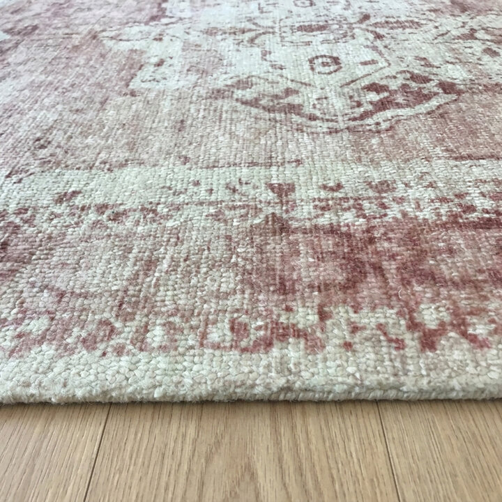 Vintage vloerkleed - Kyra Medaillon Roze