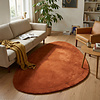 Organisch vloerkleed - Isara Border Terracotta - thumbnail