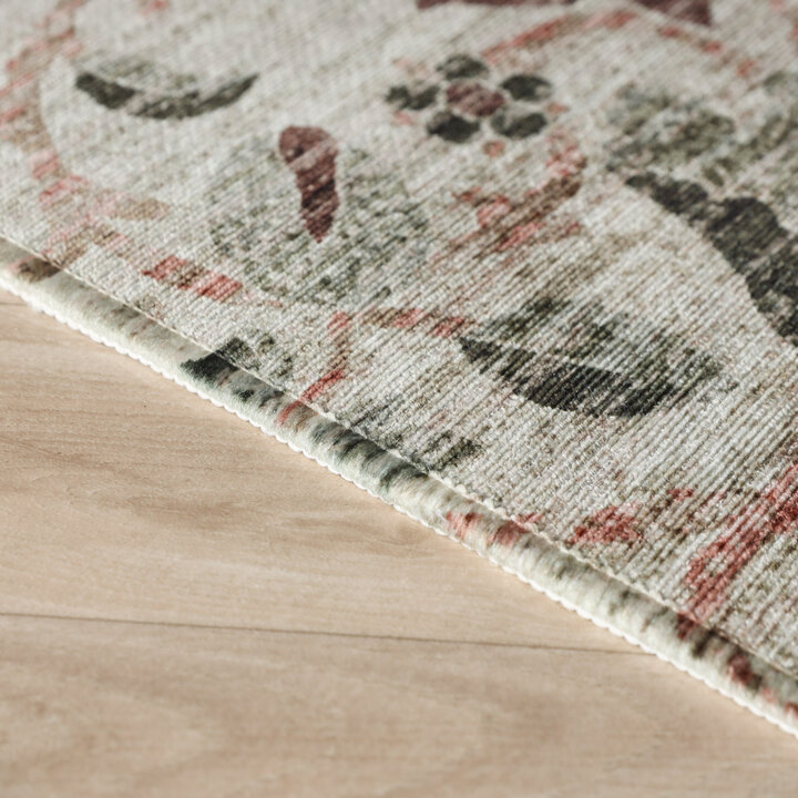 Vloerkleed bloemen - Rosie Beige