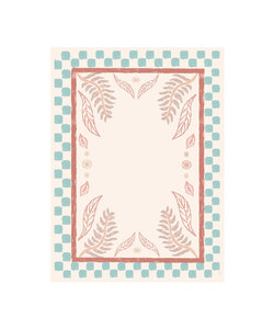 Buitenvloerkleed - Oasis Leaves Blauw/Rood