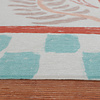 Buitenvloerkleed - Oasis Leaves Blauw/Rood - thumbnail 5