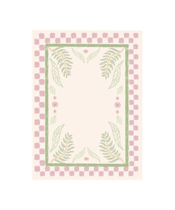 Buitenvloerkleed - Oasis Leaves Roze/Groen