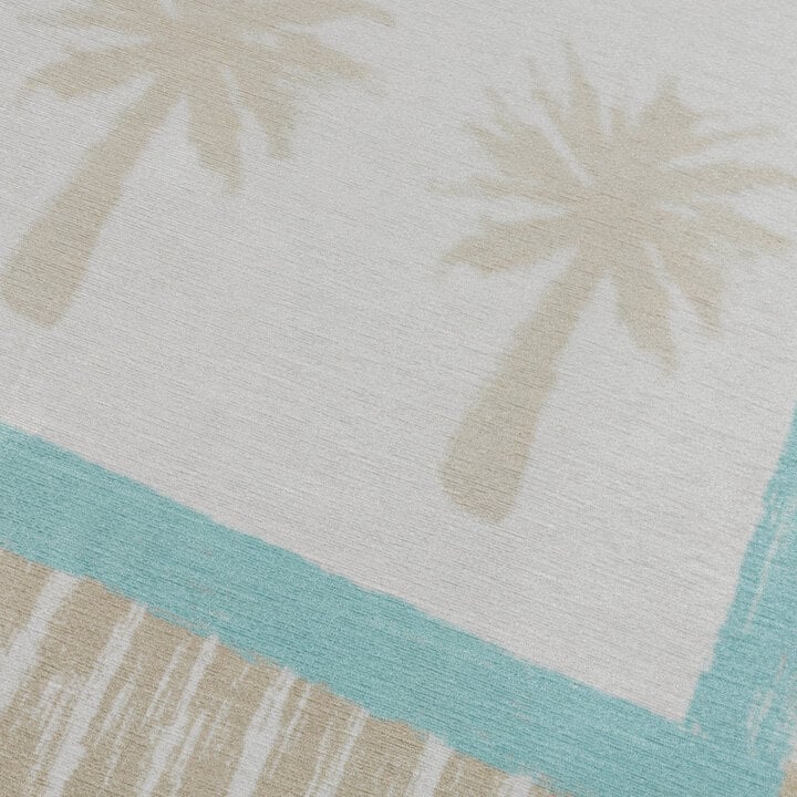 Buitenvloerkleed - Oasis Palm Blauw/Rood