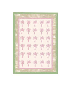 Buitenvloerkleed - Oasis Palm Roze/Groen