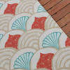 Buitenvloerkleed - Oasis Shell Blauw/Rood - thumbnail 2