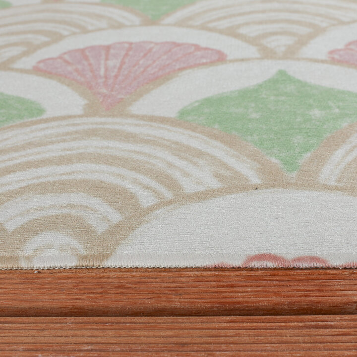 Buitenvloerkleed - Oasis Shell Roze/Groen
