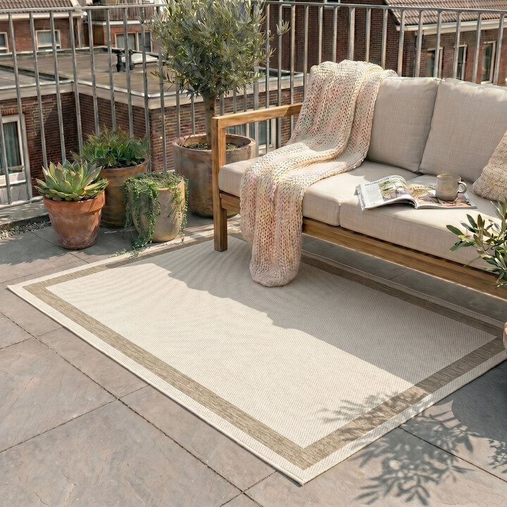 Jute buitenkleed - Nomad Edge Creme