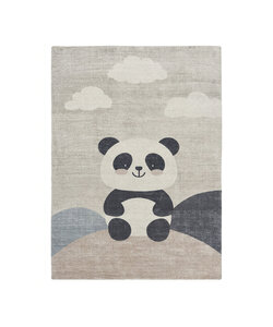Kinderkamer vloerkleed - Balou Panda Zwart/Wit