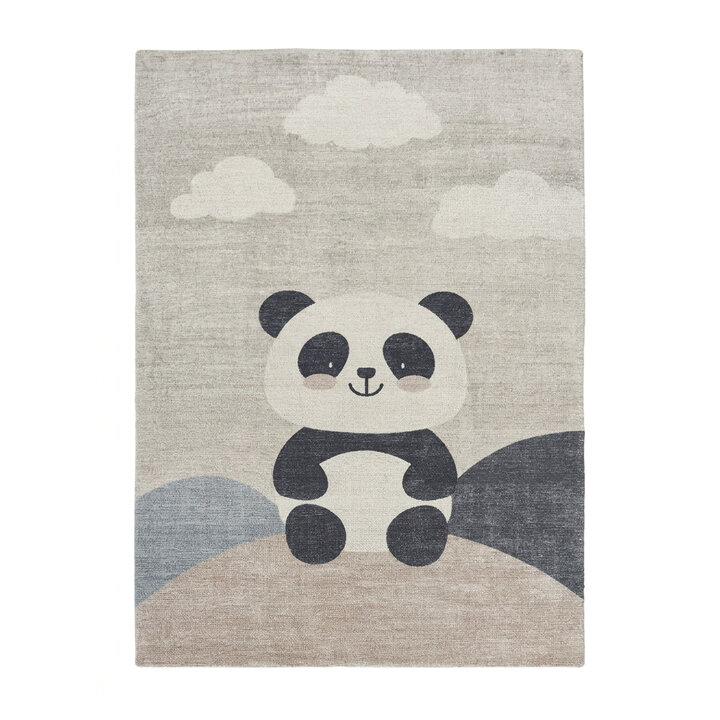 Kinderkamer vloerkleed - Balou Panda Zwart/Wit