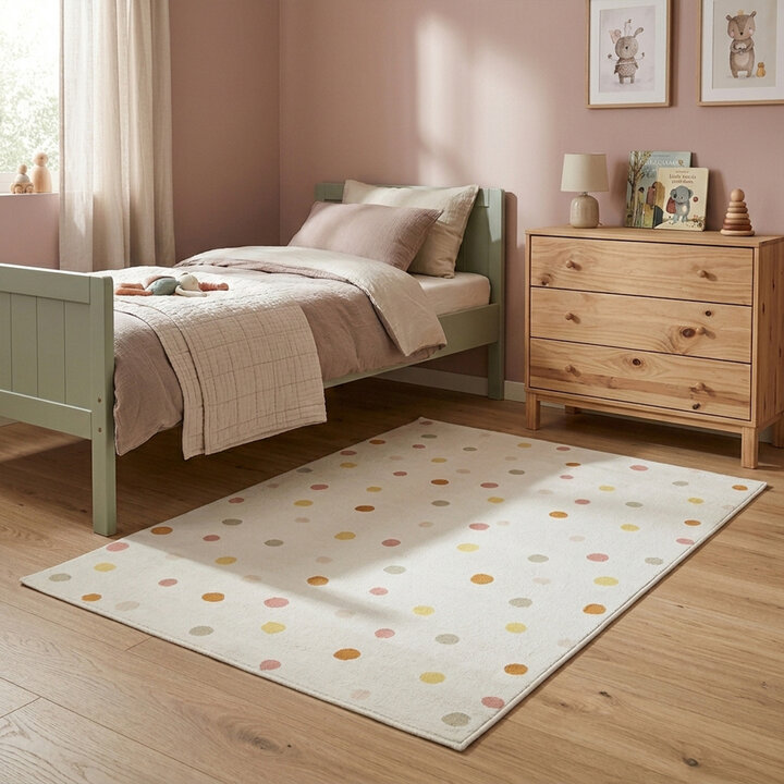 Wasbaar kindervloerkleed - Evi Confetti Multicolor