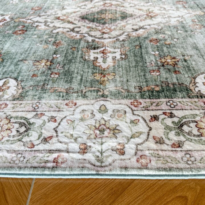 Vintage vloerkleed - Ember Medaillon Groen