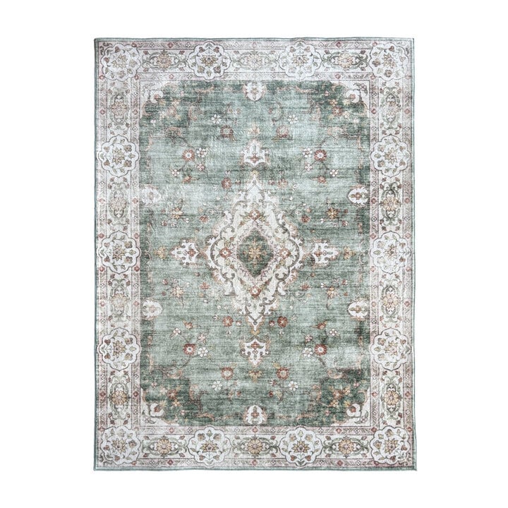 Vintage vloerkleed - Ember Medaillon Groen