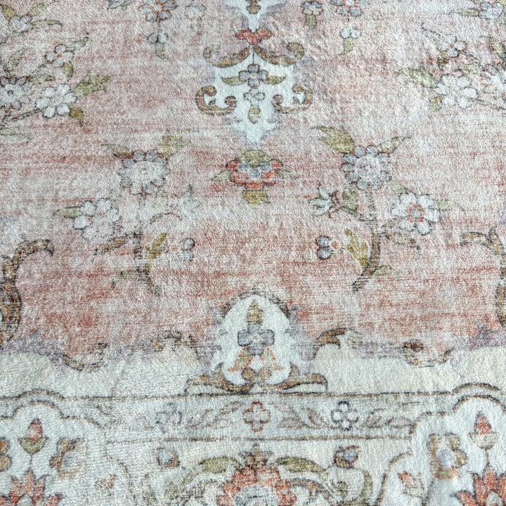Vintage vloerkleed - Ember Medaillon Roze