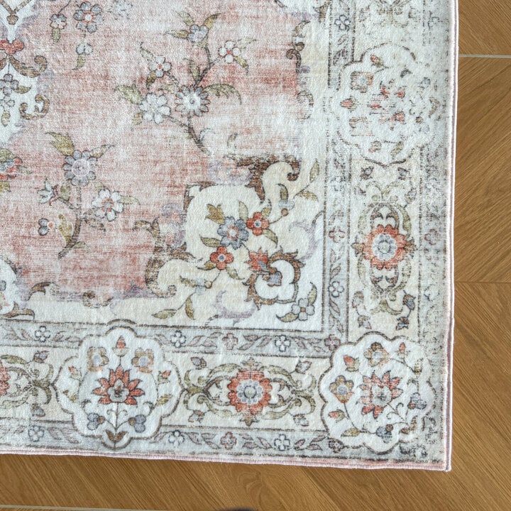 Vintage vloerkleed - Ember Medaillon Roze