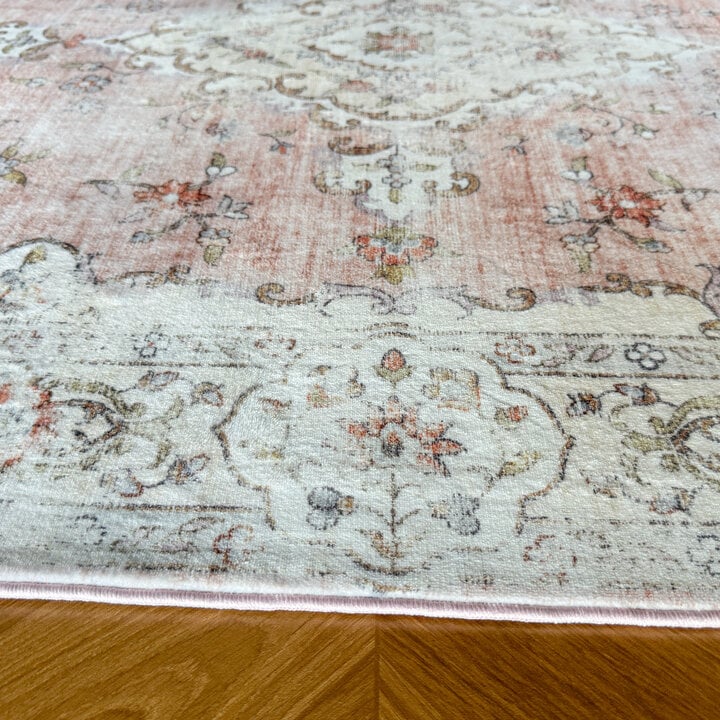 Vintage vloerkleed - Ember Medaillon Roze