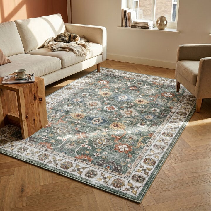 Vintage vloerkleed - Ember Oriental Groen