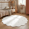 Rond wasbaar vloerkleed - Cloudy Stippen Wit - thumbnail