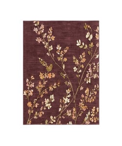 Wasbaar vloerkleed - Misty Floral Bruin
