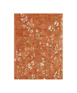 Wasbaar vloerkleed - Misty Floral Terracotta