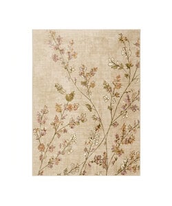 Wasbaar vloerkleed - Misty Floral Creme