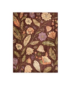 Wasbaar vloerkleed - Misty Flowers Bruin