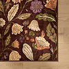 Wasbaar vloerkleed - Misty Flowers Bruin - thumbnail 3