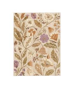 Wasbaar vloerkleed - Misty Flowers Creme